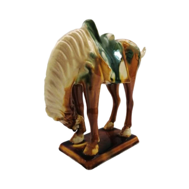 Tang Dynasty Style, Glazed Porcelain War Horse
