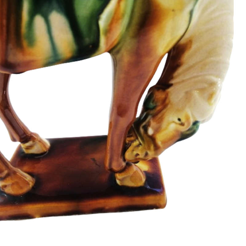 Tang Dynasty Style, Glazed Porcelain War Horse