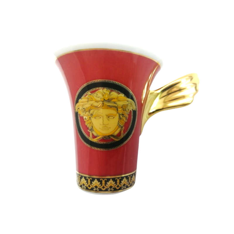 Rosenthal Versace Red Medusa Demitasse Cup and Saucer