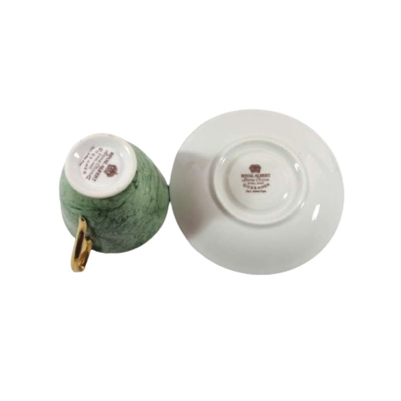 Royal Albert Bone China Gossamer Green Marbled Duo
