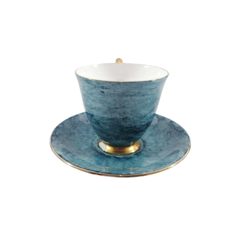 Royal Albert Bone China Gossamer Blue Marbled Duo