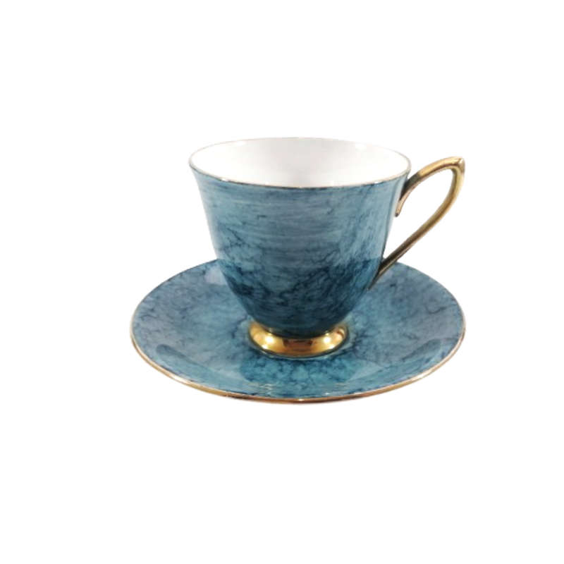 Royal Albert Bone China Gossamer Blue Marbled Duo