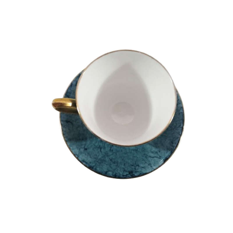 Royal Albert Bone China Gossamer Blue Marbled Duo