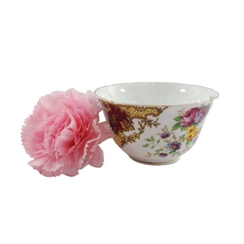 Tuscan Burgundy `Provence` Sugar Bowl - High Tea at Home