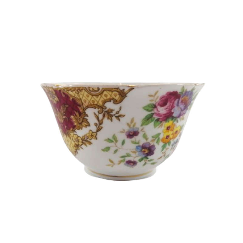 Tuscan Burgundy `Provence` Sugar Bowl - High Tea at Home