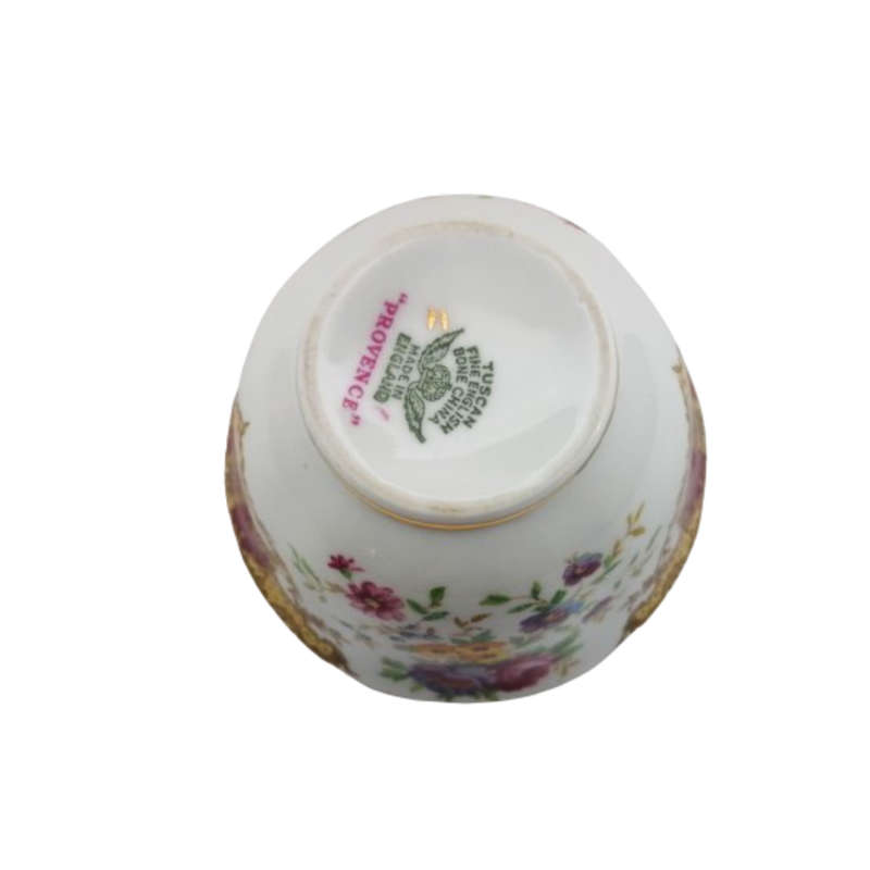 Tuscan Burgundy `Provence` Sugar Bowl - High Tea at Home
