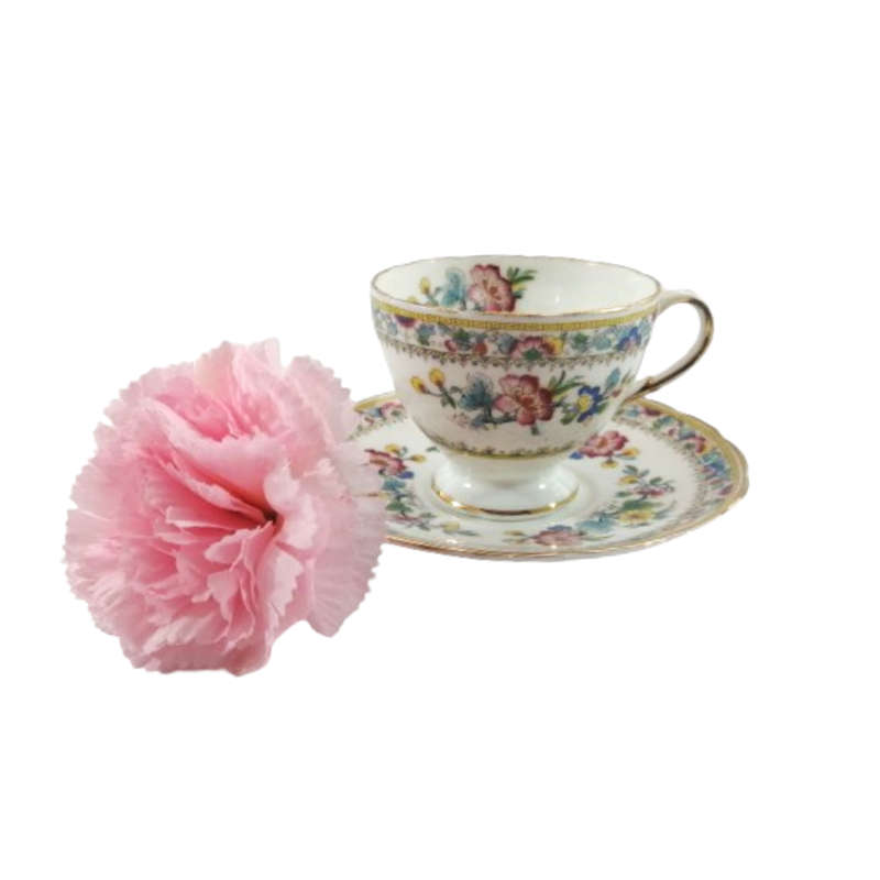 Foley Cup and Saucer Duo Set with Ming Rose