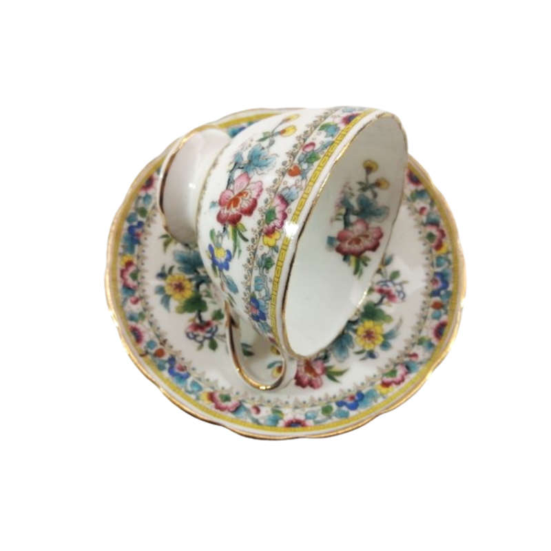 Foley Cup and Saucer Duo Set with Ming Rose