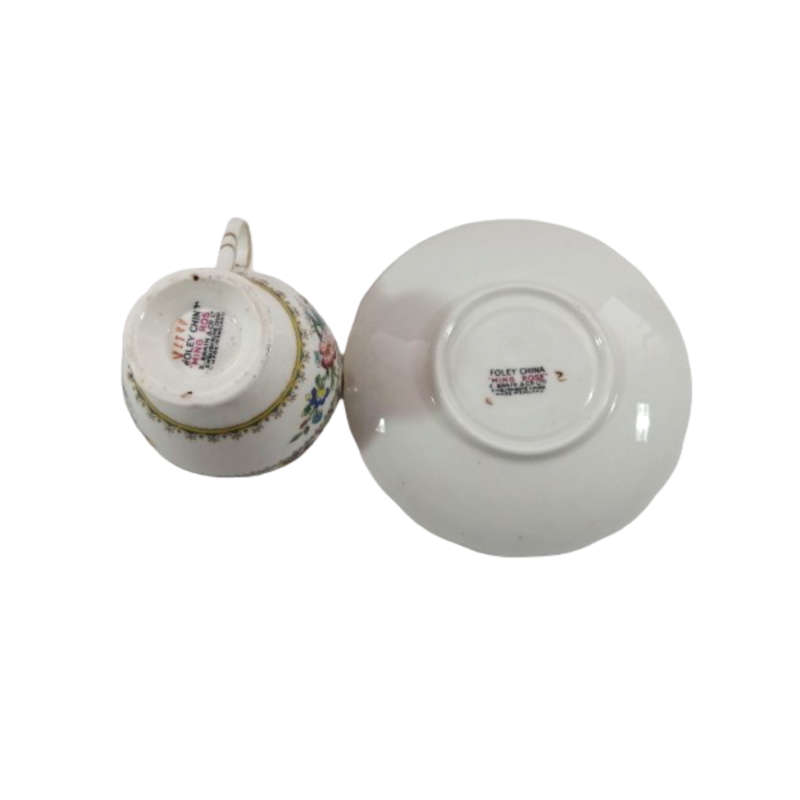 Foley Cup and Saucer Duo Set with Ming Rose