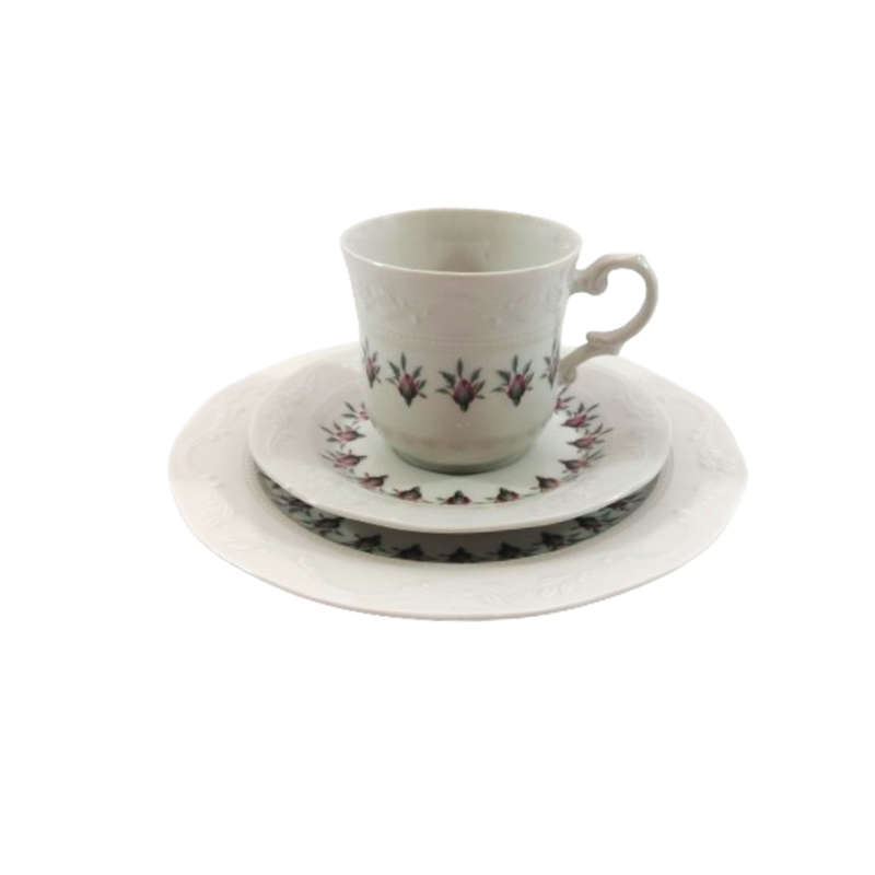 Huguenot Royal and La Rochelle Andante Cup and Saucer Plate Trio