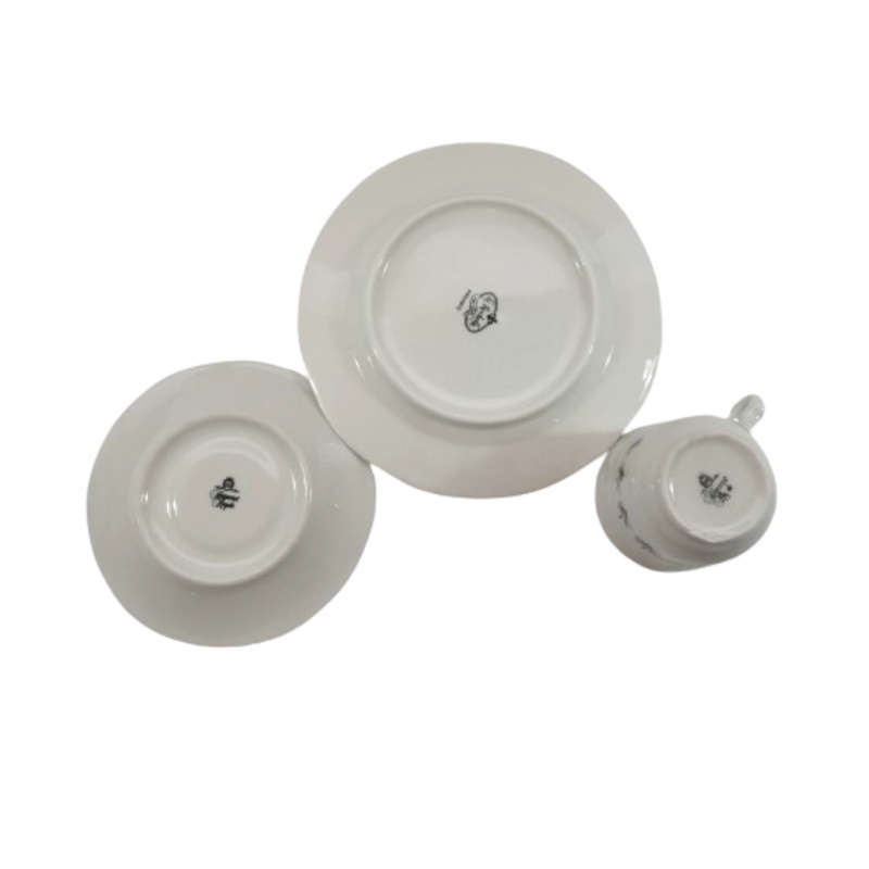 Huguenot Royal and La Rochelle Andante Cup and Saucer Plate Trio