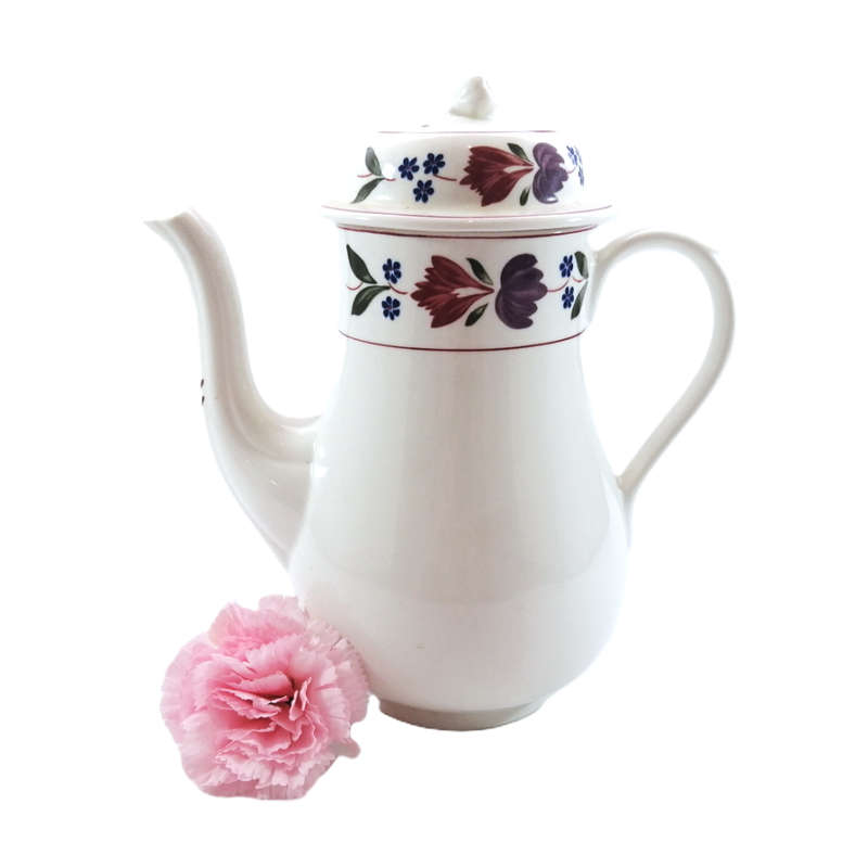 Adams Ironstone Pottery Tall Coffee pot in Old Colonial pattern