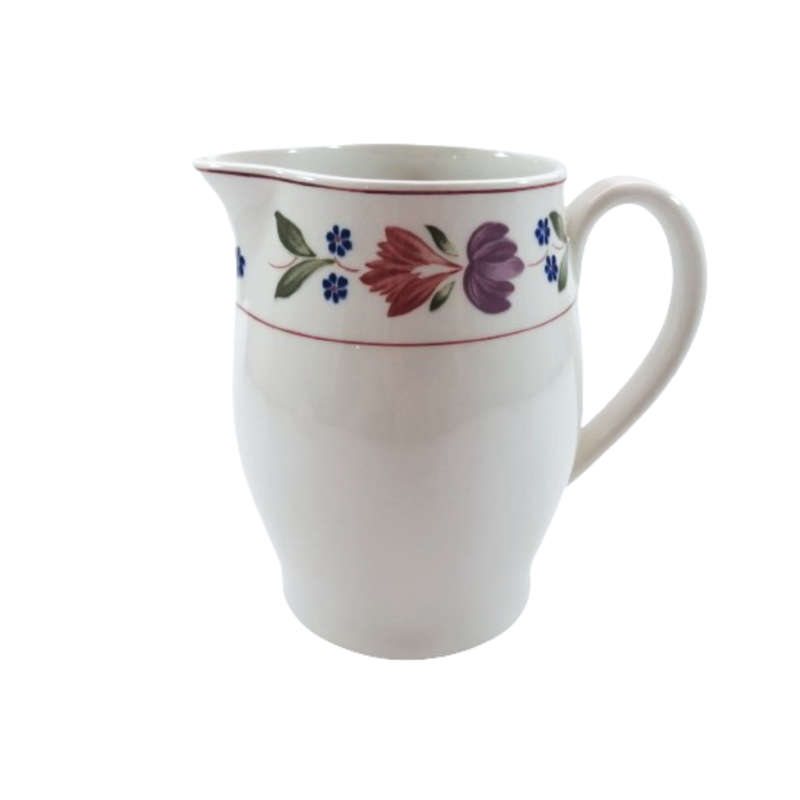 Adams Ironstone Pottery Tall Large Jug in Old Colonial pattern
