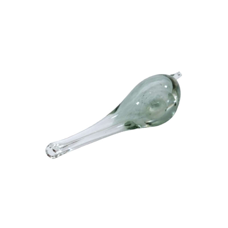 Murano Glass Clear Bird with Black spots Bird