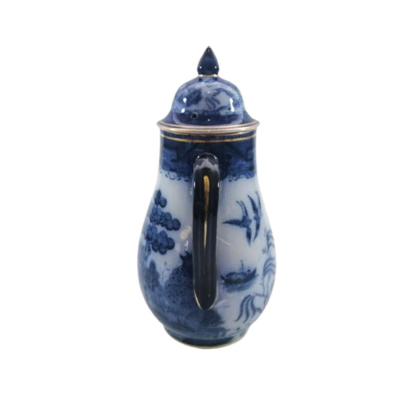Booths Antique Davenport Blue Willow Coffee Pot