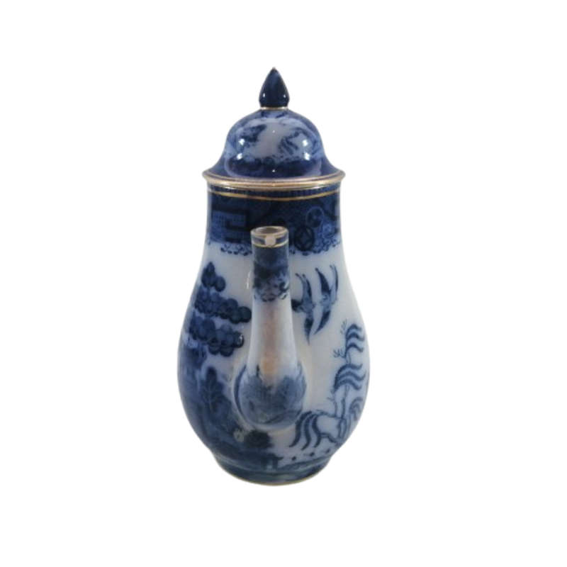 Booths Antique Davenport Blue Willow Coffee Pot