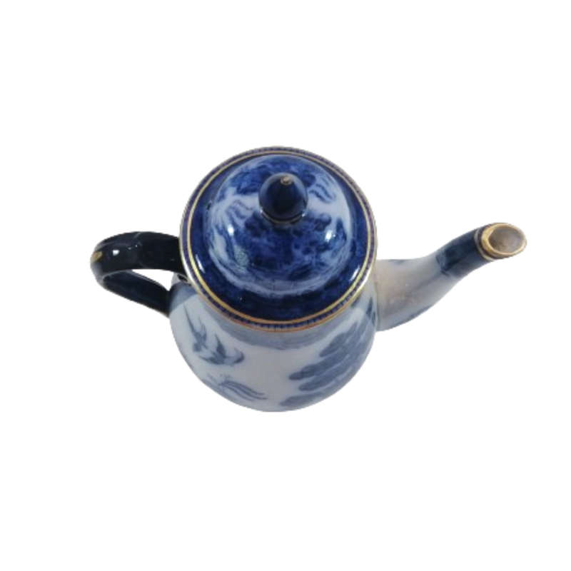 Booths Antique Davenport Blue Willow Coffee Pot
