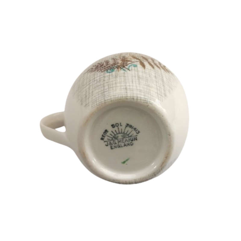 J & G Meakin Rock Fern Art Deco Style Milk Jug