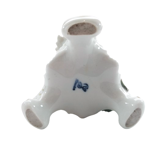 Dresden Porcelain Compote Candleholder with Flowers