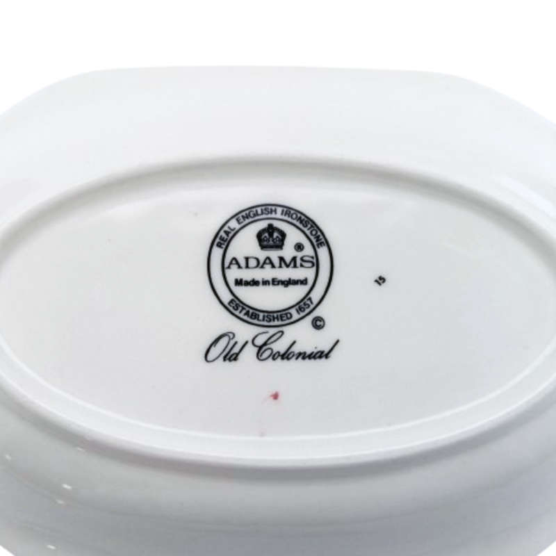Adams Old Colonial Gravy Sauce Boat & Stand Saucer Ironstone