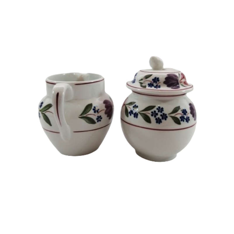 Adams Old Colonial Milk Jug and Lidded Sugar Bowl English Ironstone
