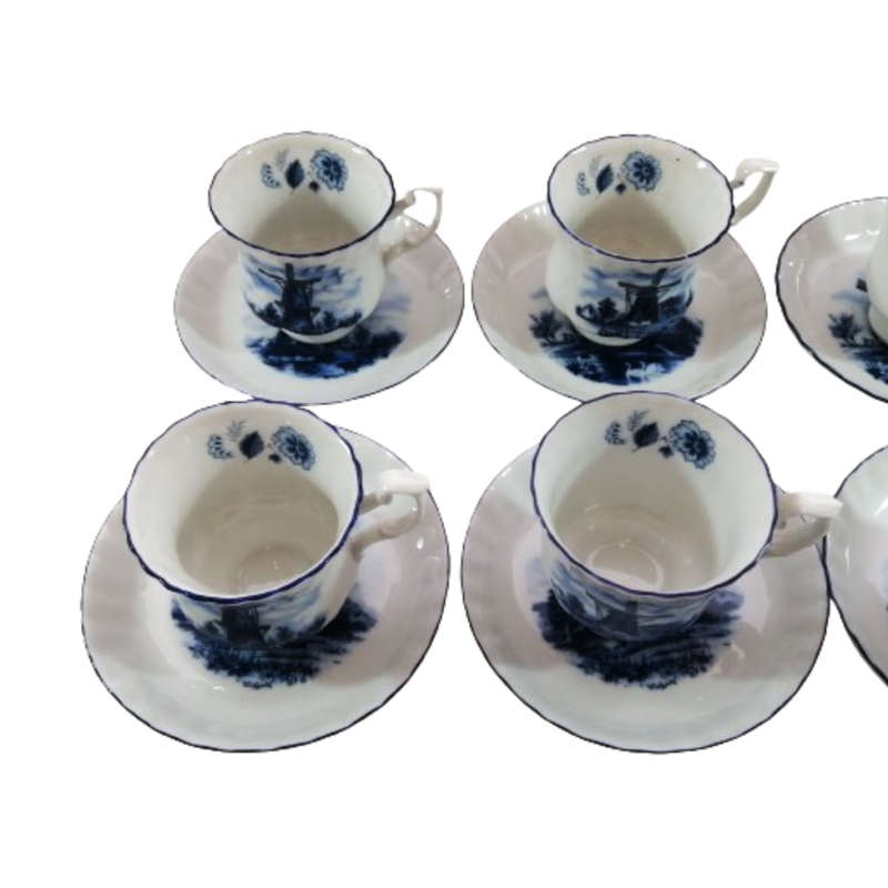 Ter Steege bv Delft Blauw Windmill Cup and Saucer