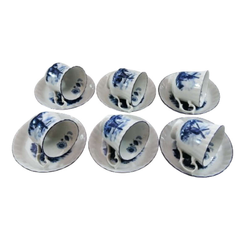 Ter Steege bv Delft Blauw Windmill Cup and Saucer