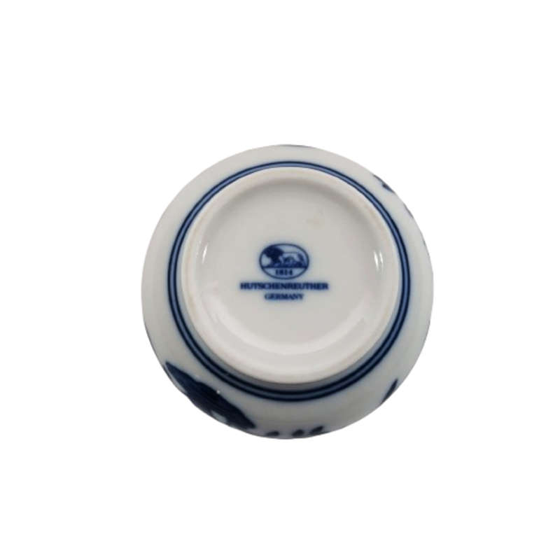 Hutschenreuther Blue and White Lidded Sugar Bowl