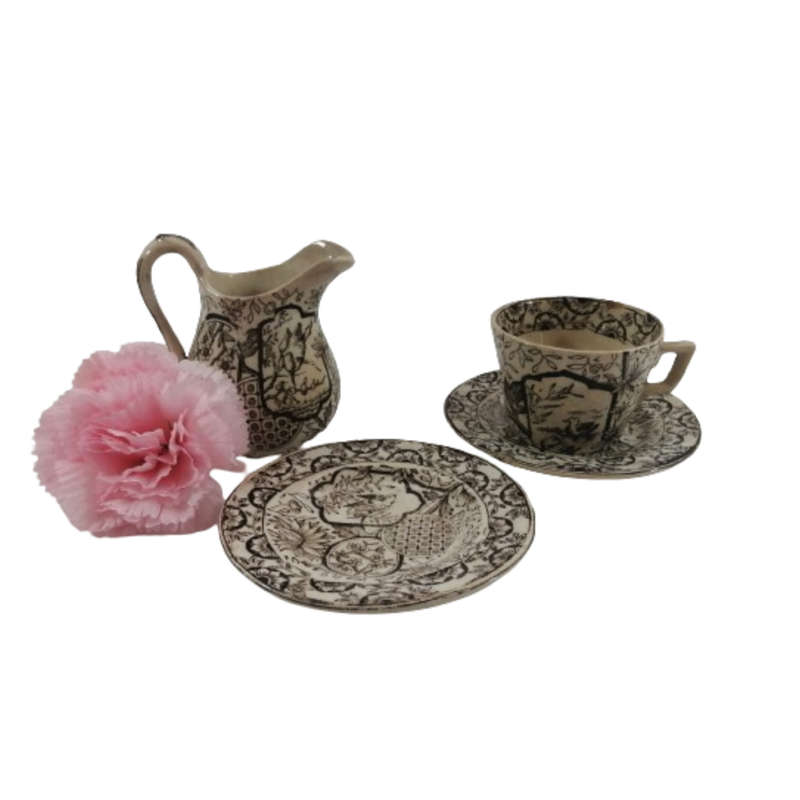 Antique Staffordshire Aesthetic Movement Porcelain Pieces