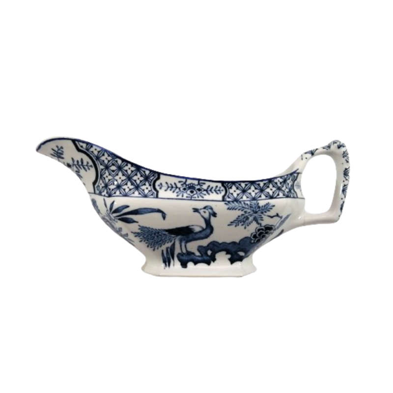 Wood & Sons Yuan Gravy Boat Blue and White Birds