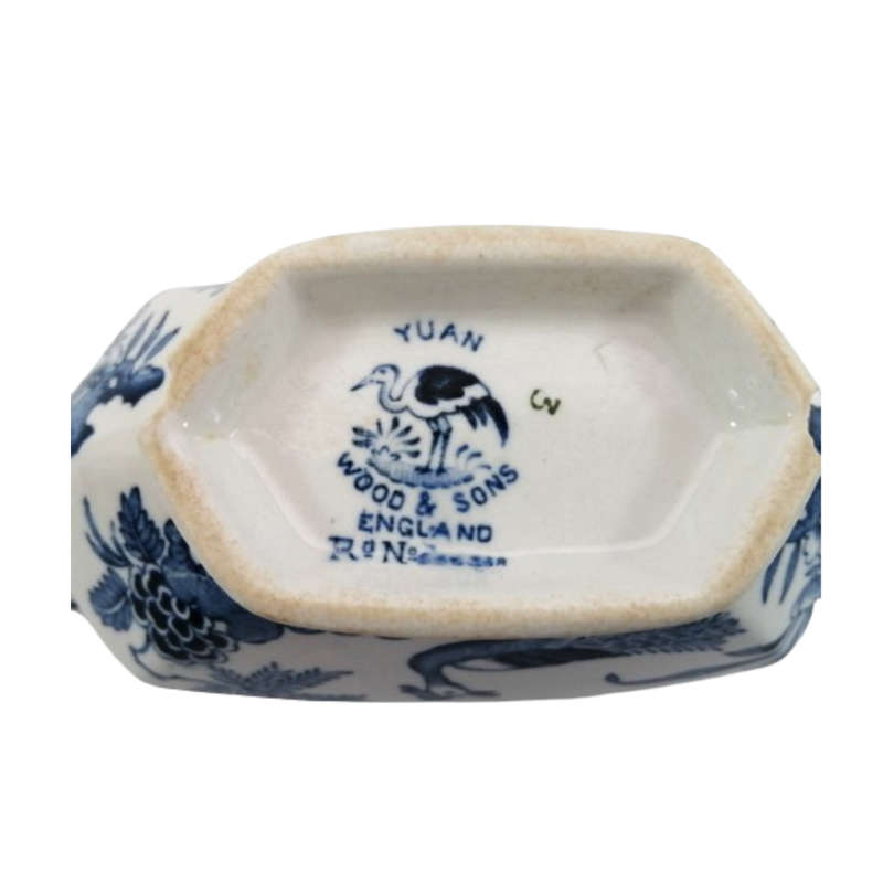 Wood & Sons Yuan Gravy Boat Blue and White Birds