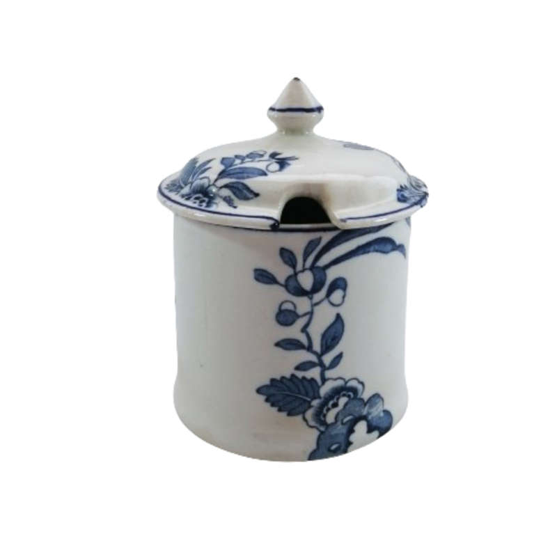 Wood & Sons Yuan Lidded Jam or Sugar Pot Blue and White Birds