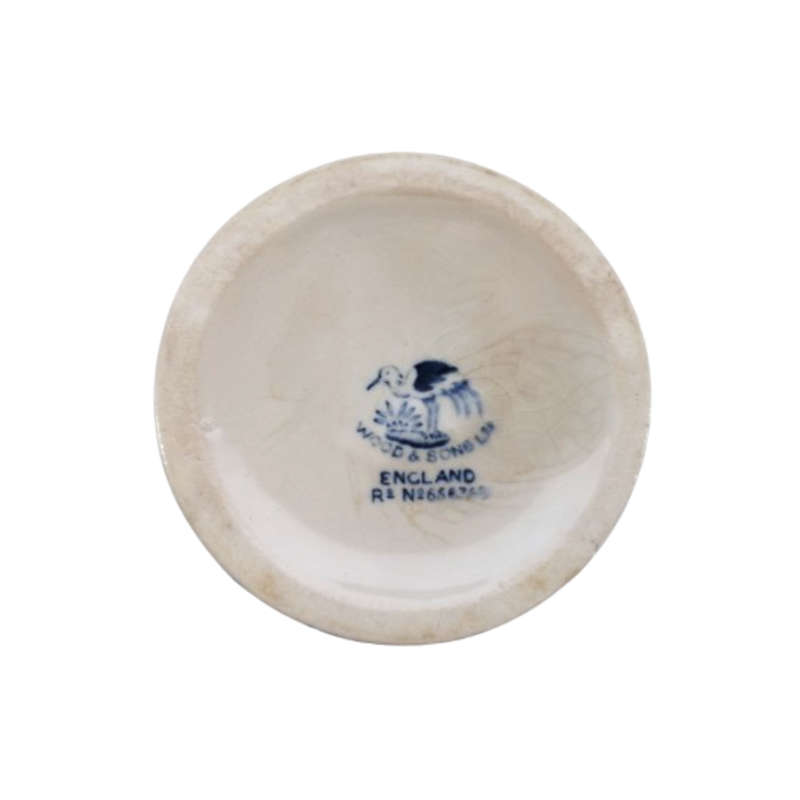 Wood & Sons Yuan Lidded Jam or Sugar Pot Blue and White Birds