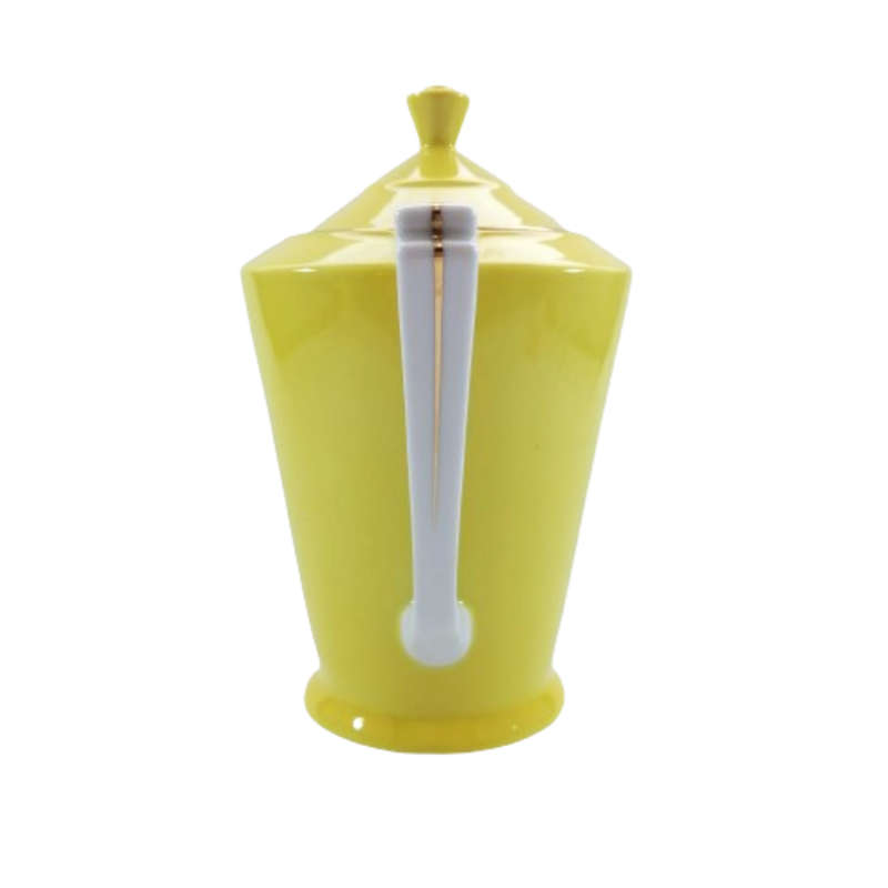 Art Deco Fine Bone China Yellow Art Deco Coffee Pot