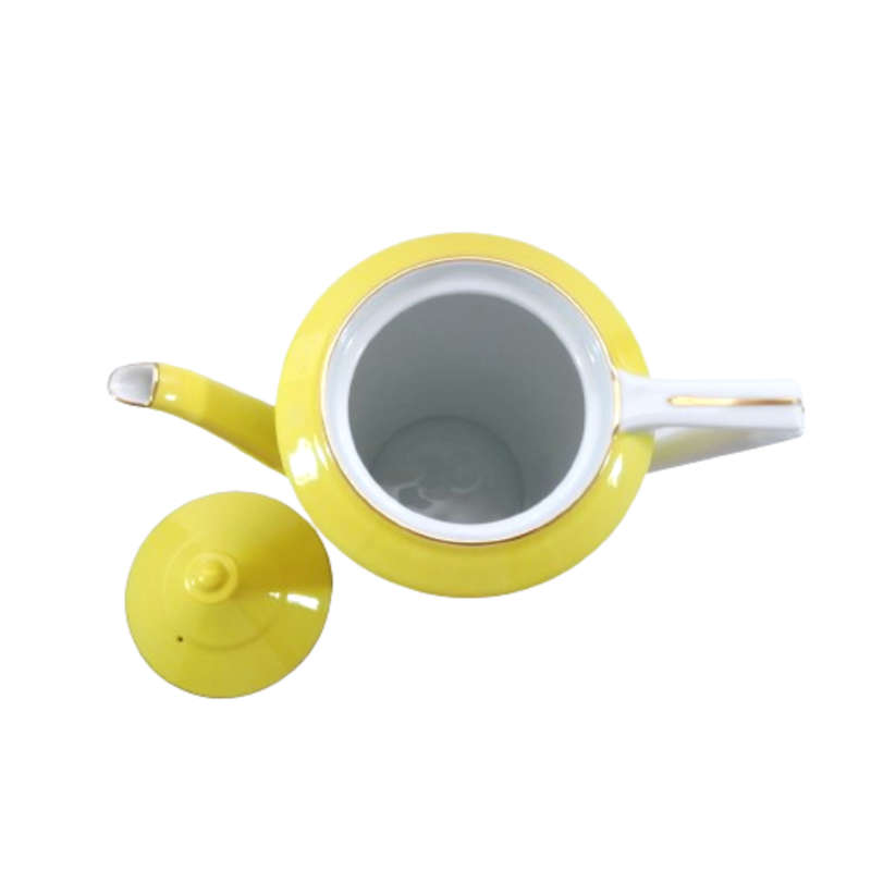 Art Deco Fine Bone China Yellow Art Deco Coffee Pot