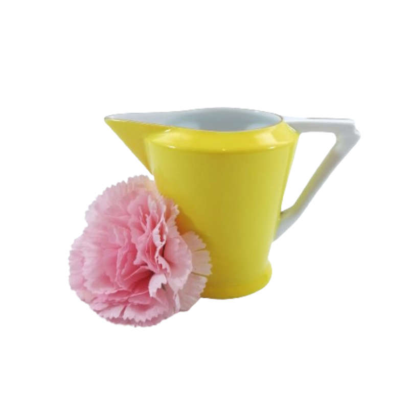 Art Deco Fine Bone China Yellow Art Deco Milk Jug