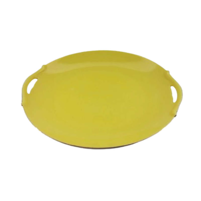 Art Deco Fine Bone China Yellow Art Deco Large Cake Plate