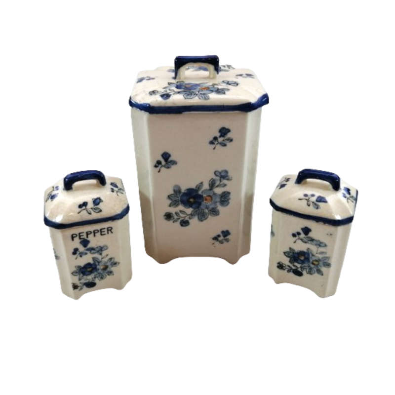 Vintage Ceramic Canisters Storage Jars