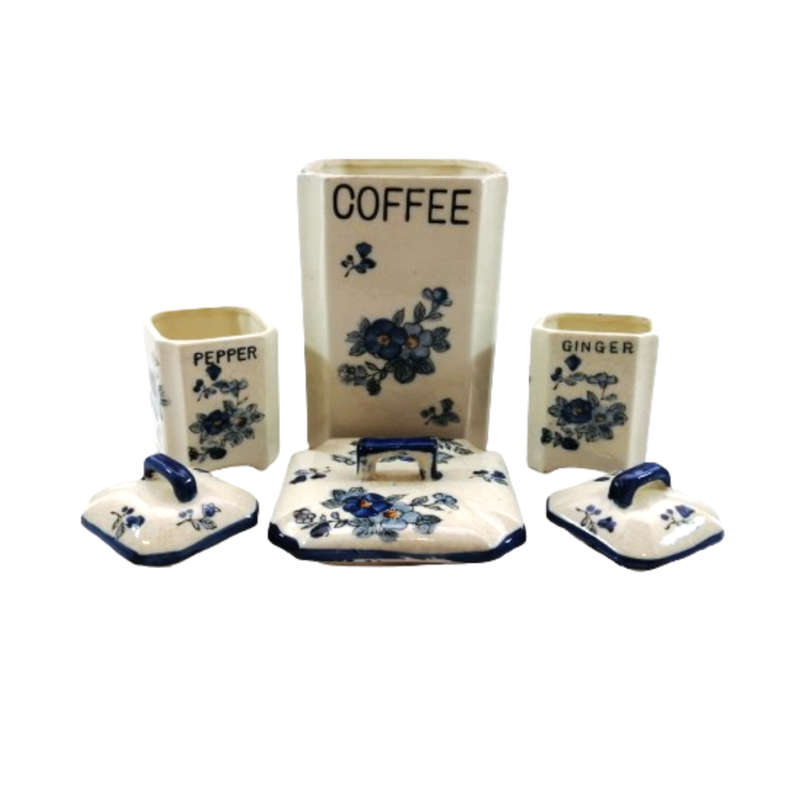 Vintage Ceramic Canisters Storage Jars