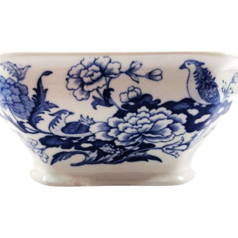 Mason`s Ironstone China Blue and White oblong serving bowl