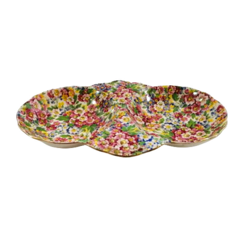 James Kent Apple Blossom chintz all Over Floral Oval Dish