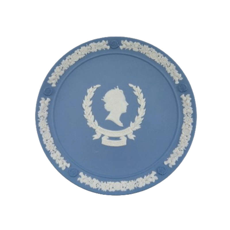 Wedgwood Jasper Large H.M.Queen Elizabeth 11 1952-1992 Wall Plate
