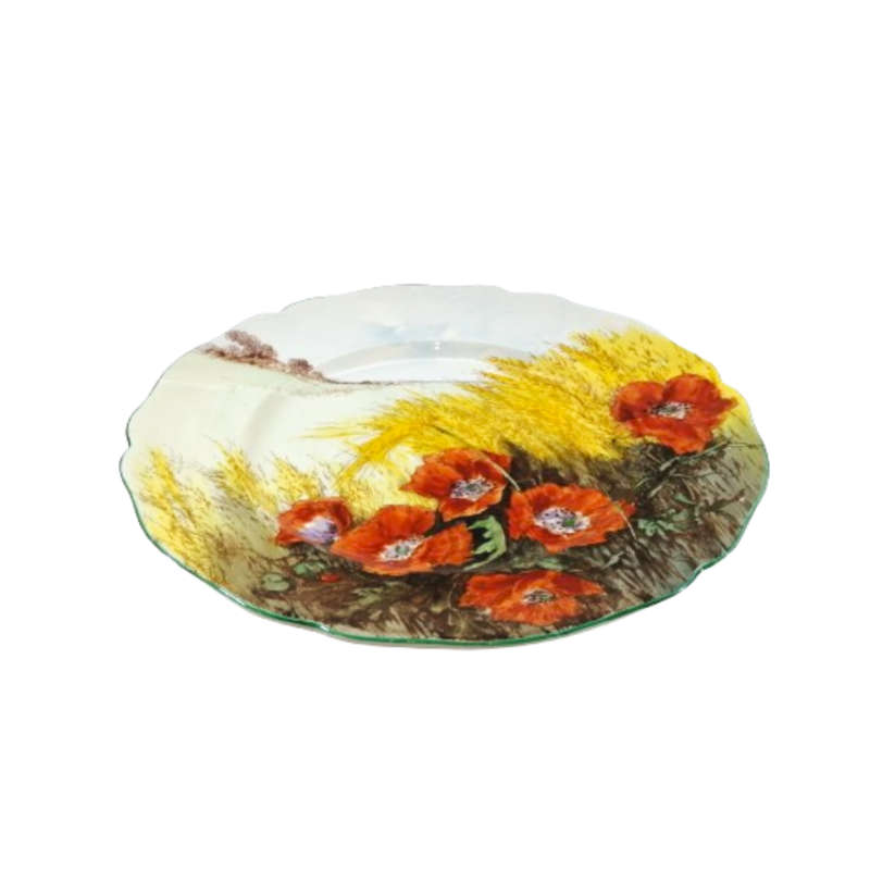 Royal Doulton Plate Poppies In A Cornfield Hand Painted D6312