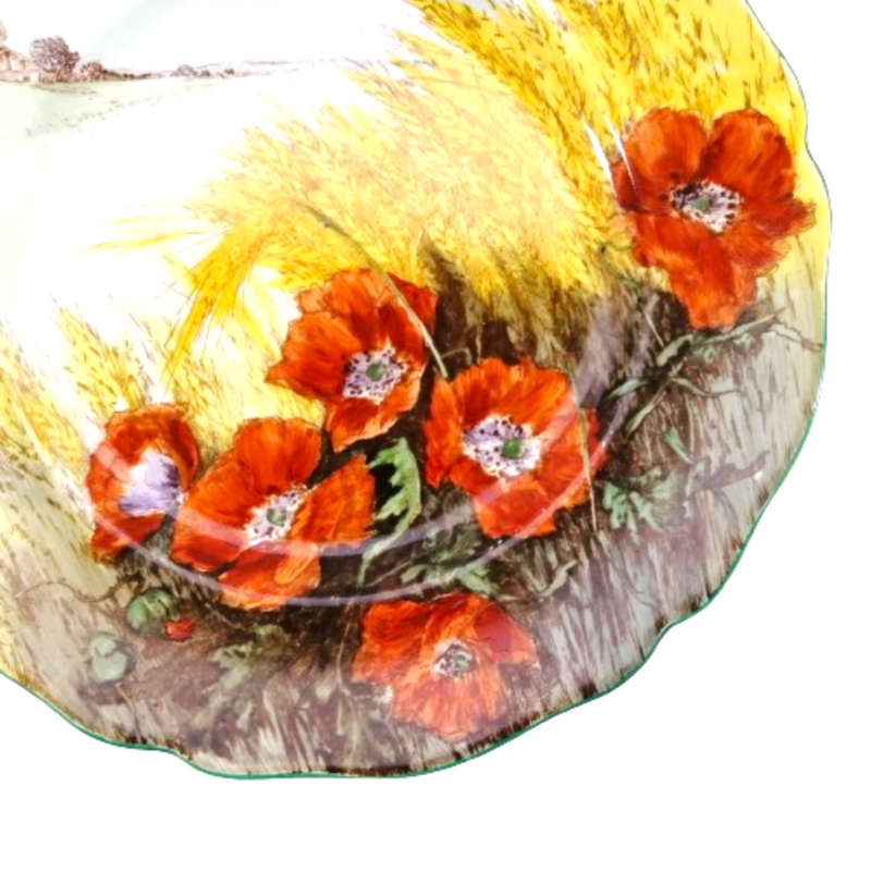 Royal Doulton Plate Poppies In A Cornfield Hand Painted D6312