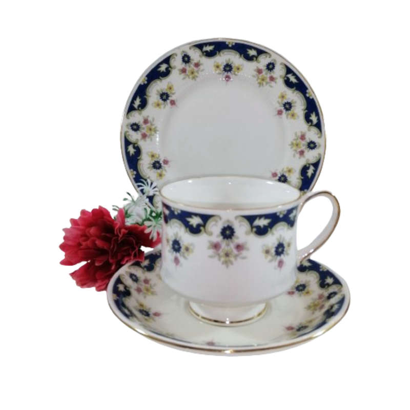Paragon Coniston Tea Trio Blue on White