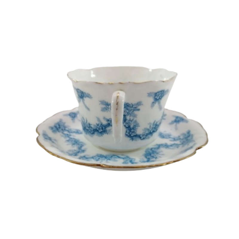 Festoon Fine Bone China White and Blue Trio