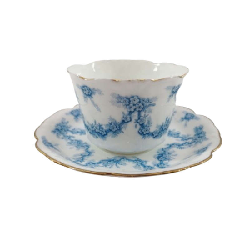 Festoon Fine Bone China White and Blue Trio