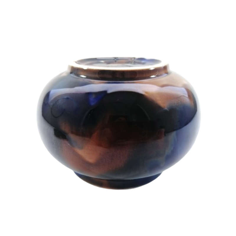 Pretty Glazed Possi Pot with Metal Top