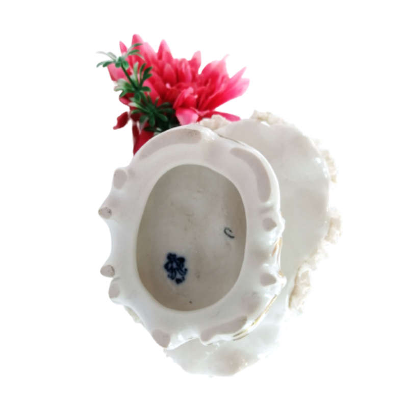 Antique Dresden Germany Volkstedt Lace Porcelain Figurine