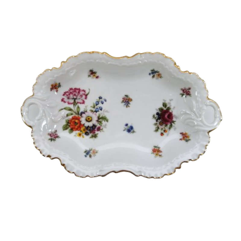 Dresden Echles Porzellan plate exquisite wild flowers